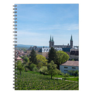Panorama of historic old town of Bamberg, Germany Notebook