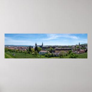 Panorama of historic old town of Bamberg, Germany Poster