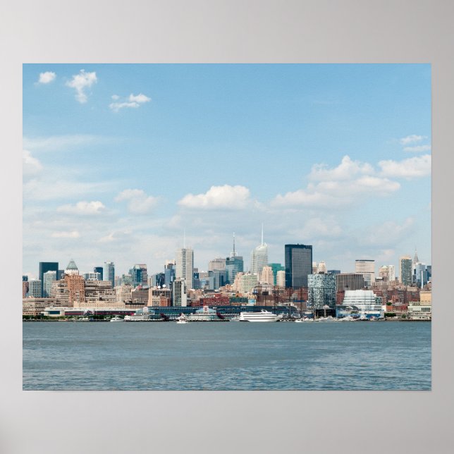 Panorama of Midtown Manhattan over Hudson River Poster (Front)
