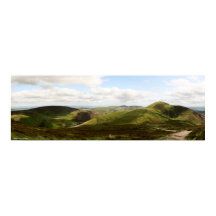 Panorama of Pentland Hills in Edinburgh, Scotland