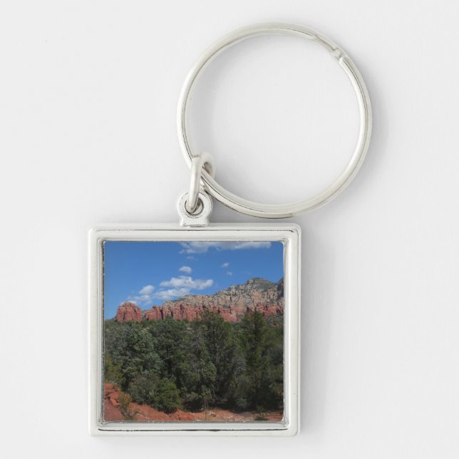 Panorama of Red Rocks in Sedona Arizona Key Ring (Front)
