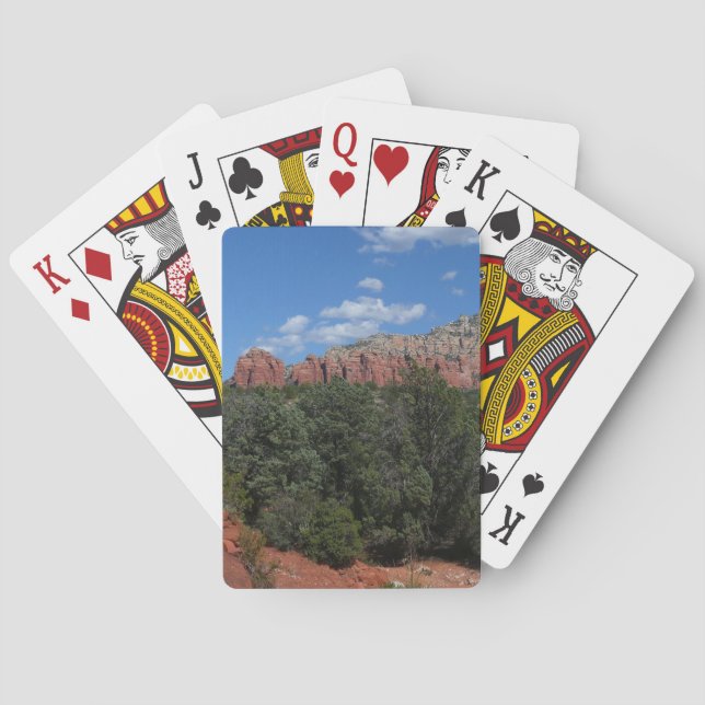 Panorama of Red Rocks in Sedona Arizona Playing Cards (Back)