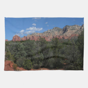 Panorama of Red Rocks in Sedona Arizona Tea Towel