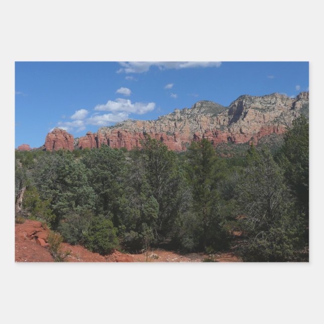 Panorama of Red Rocks in Sedona Arizona Wrapping Paper Sheet (Front)