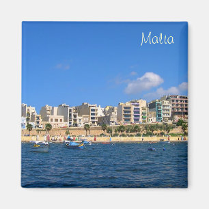 Panorama of Saint-Paul's Bay in Malta Magnet