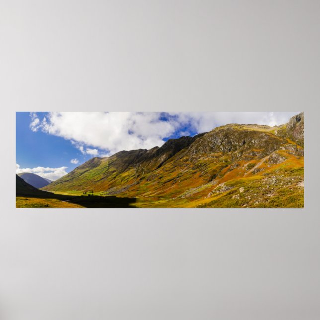 Panorama of Scottish Highlands Poster (Front)