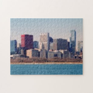 Panorama of the Chicago skyline Jigsaw Puzzle