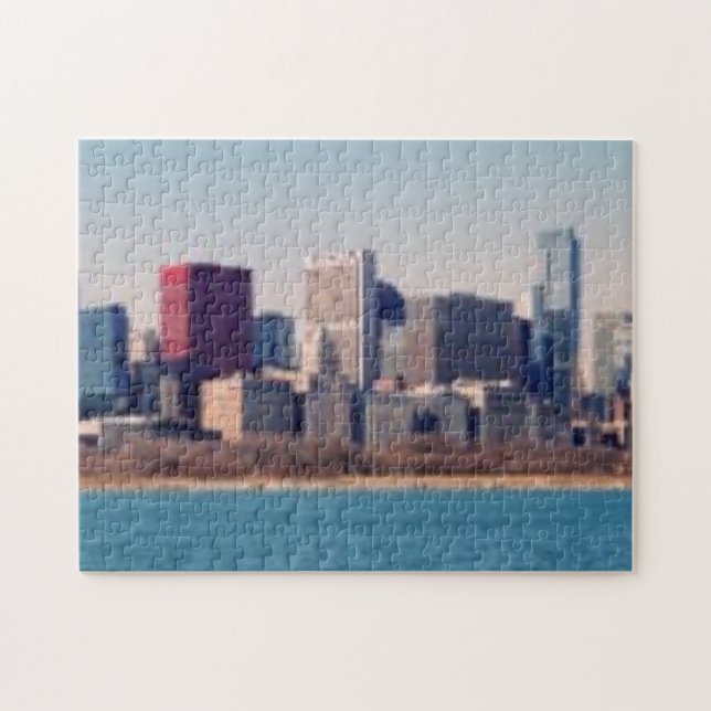 Panorama of the Chicago skyline Jigsaw Puzzle (Horizontal)