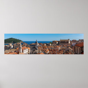 Panorama of the city of Dubrovnik - Croatia Poster
