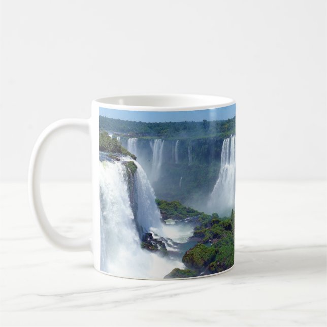 Panorama of the Iguazu Waterfalls from Brazil Coffee Mug (Left)