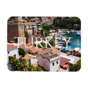 Panorama of the old city Kaleici of Antalya Magnet