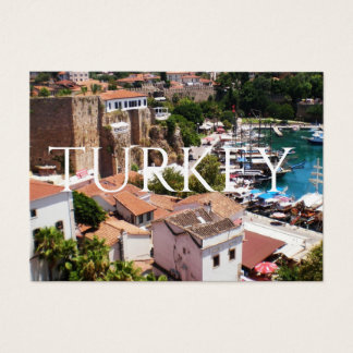 Panorama of the old city Kaleici of Antalya Postca