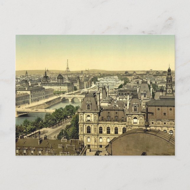 Panorama of the seven bridges, Paris, France class Postcard (Front)