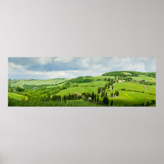 Panorama of Tuscan landscape Poster