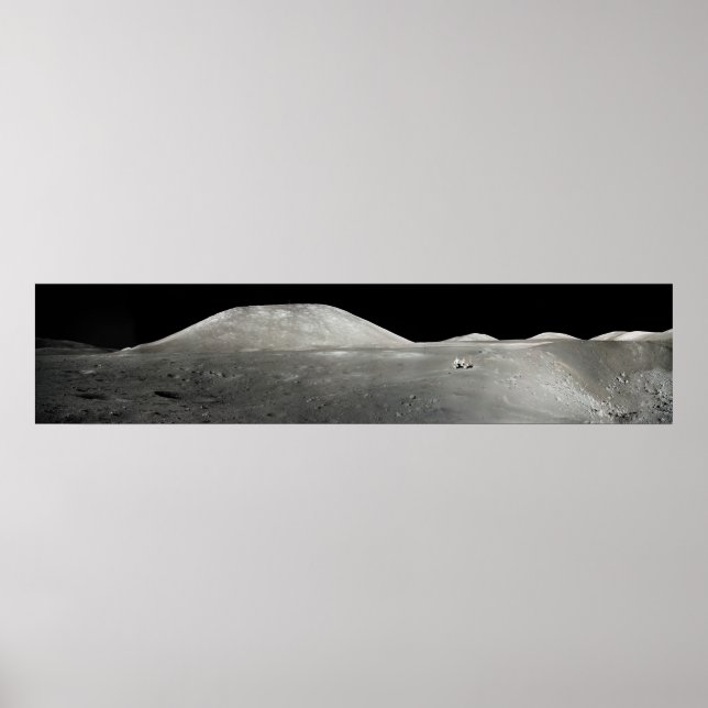 Panorama Snapshot of Apollo 17 Moon Landing Rover Poster (Front)