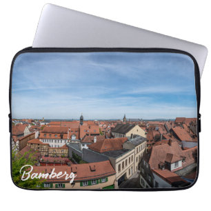 Panorama view of old town from above in Bamberg Laptop Sleeve