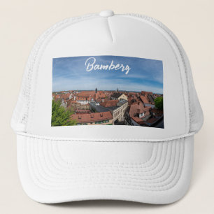 Panorama view of old town from above in Bamberg Trucker Hat