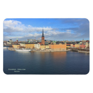 Panorama view of Stockholm's old town - Gamla Stan Magnet