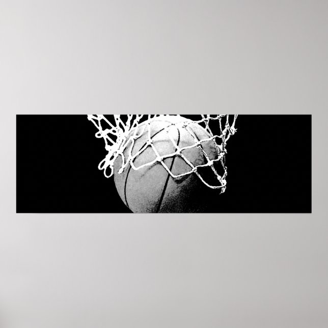 Panoramic Basketball Closeup Poster (Front)