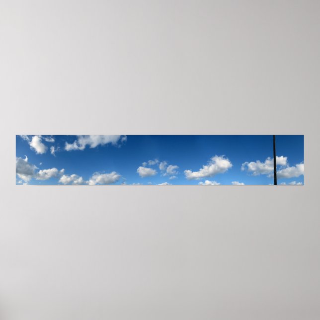 Panoramic Beach Clouds Poster (Front)