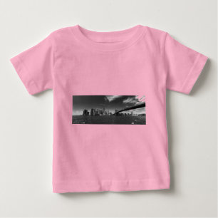 Panoramic Black White Brooklyn Baby T-Shirt