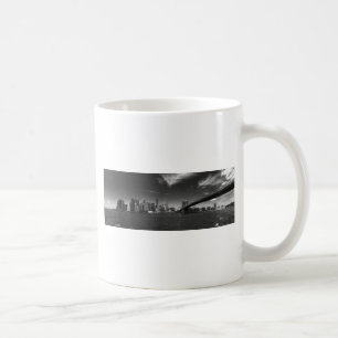 Panoramic Black White Brooklyn Coffee Mug
