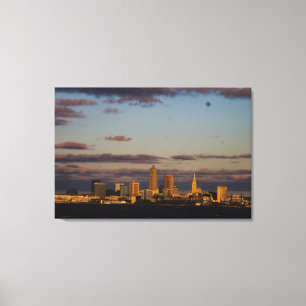 Panoramic Cleveland Skyline Canvas Print