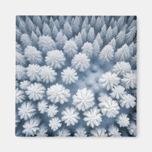 Panoramic Landscape Mountains Panoramic Nature Ice Magnet