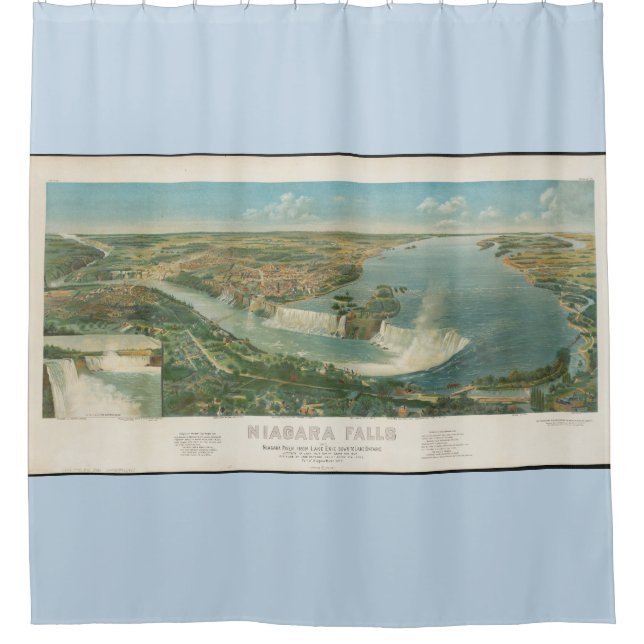 Panoramic Majesty Niagara Falls Shower Curtain (Front)