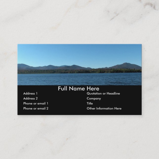 Panoramic Mountain View 2 Bookmark Business Card (Front)