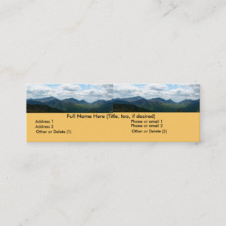 Panoramic Mountain View Bookmark Mini Business Card