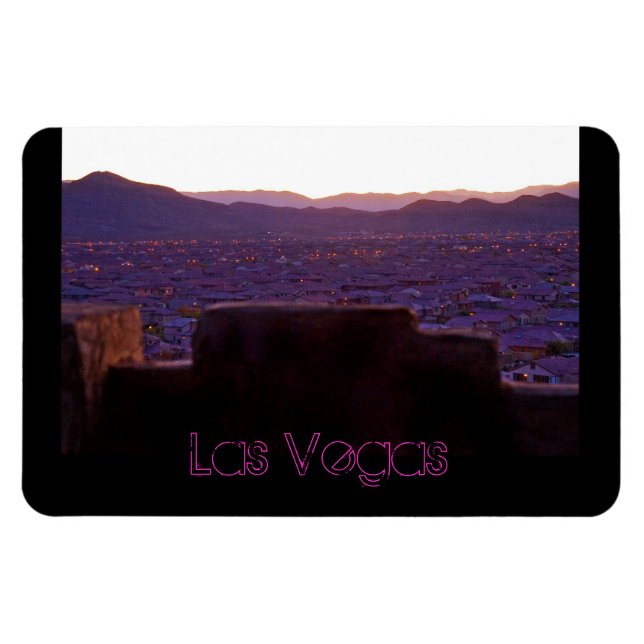 Panoramic Mountains Las Vegas View Flexible Magnet (Horizontal)