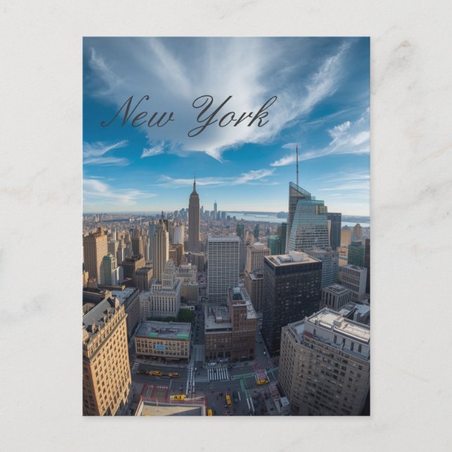 Panoramic New York City Travel  Postcard (Front)