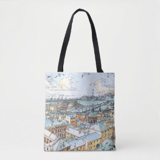 Panoramic of Genoa Tote Bag