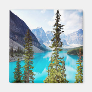 Panoramic of Moraine Lake Valley of Ten Peaks Magnet