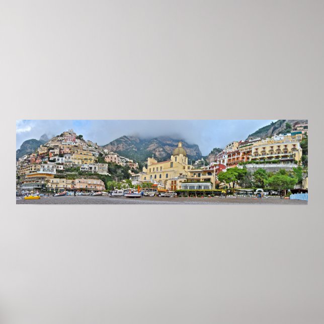 Panoramic of Positano, Italy Poster (Front)