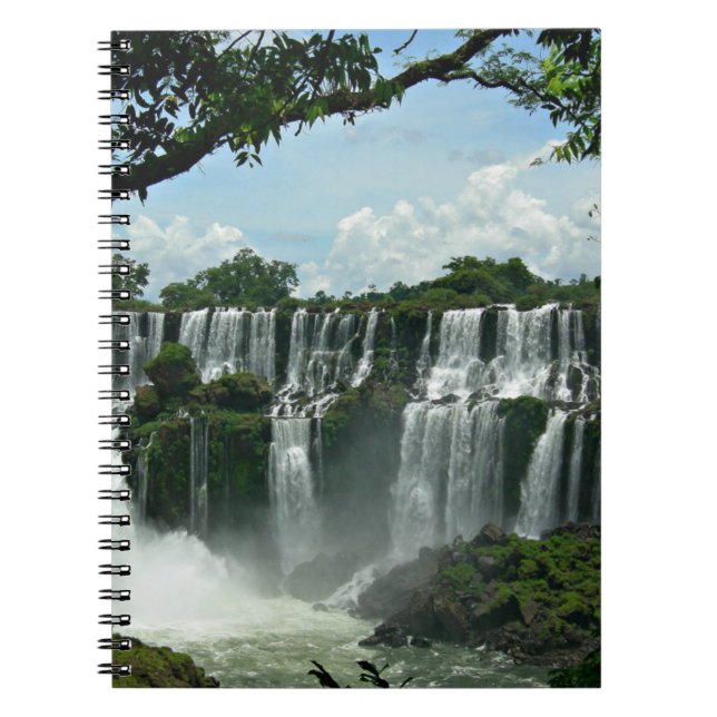Panoramic Of The Iguazu Falls Notebook (Front)