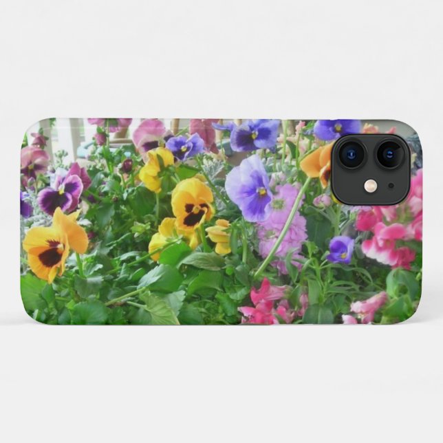 Panoramic Pansies Case-Mate iPhone Case (Back (Horizontal))