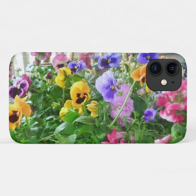 Panoramic Pansies Case-Mate iPhone Case (Back (Horizontal))