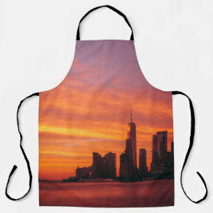 PANORAMIC PHOTOGRAPHY OF SUNSET AT THE CITY APRON