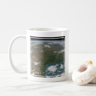 Panoramic Planet Earth And The Us. 2 Coffee Mug