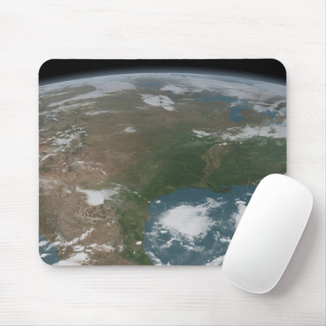 Panoramic Planet Earth And The Us. 2 Mouse Pad (With Mouse)