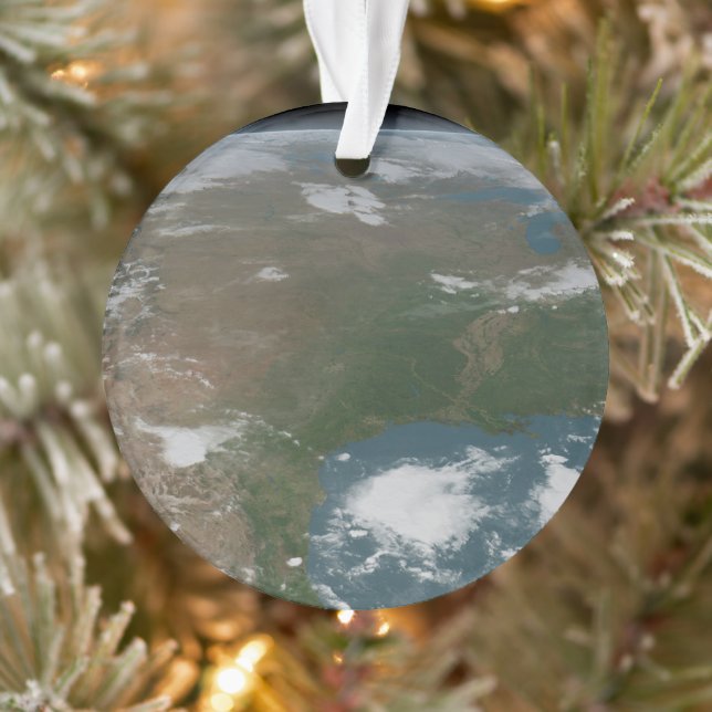 Panoramic Planet Earth And The Us. 2 Ornament (Tree)