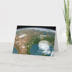 Panoramic Planet Earth And The Us. Card