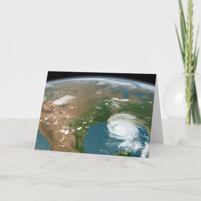 Panoramic Planet Earth And The Us. Card (Front)