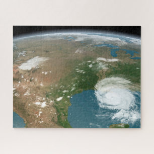 Panoramic Planet Earth And The Us. Jigsaw Puzzle