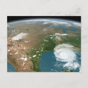 Panoramic Planet Earth And The Us. Postcard