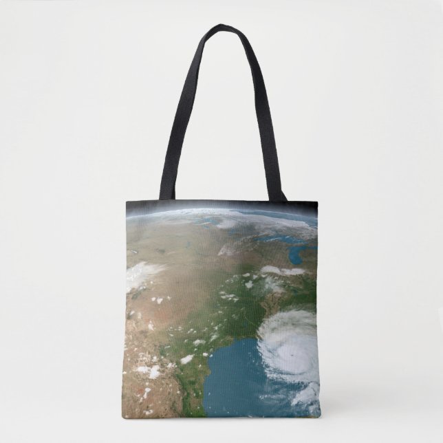 Panoramic Planet Earth And The Us. Tote Bag (Front)