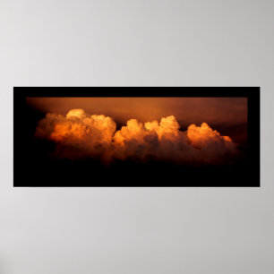 Panoramic poster, Stormy clouds size 34"x13.78" Poster