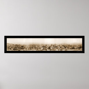 Panoramic San Francisco Photo 1910 Poster
